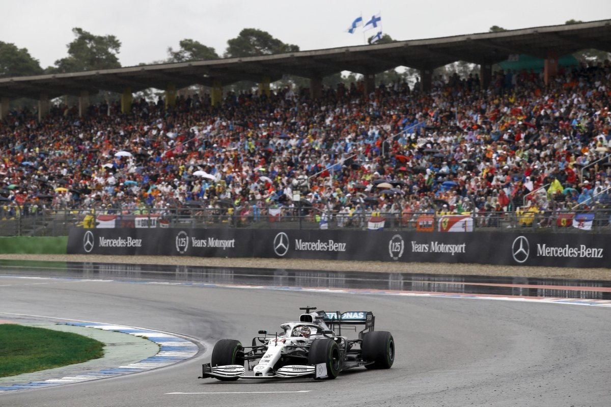 Lewis Hamilton, pe circuitul de la Hockheim, în 2019