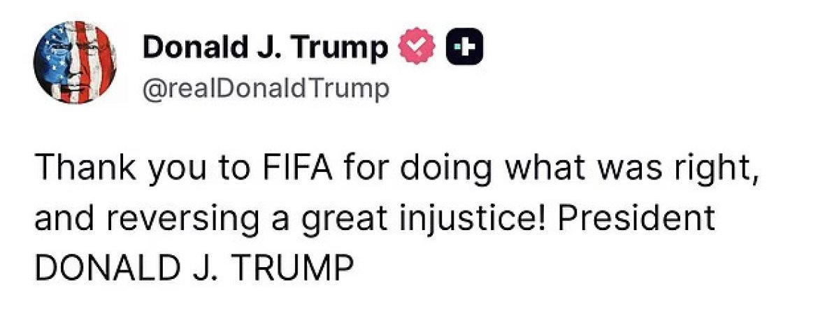 Reacția lui Donald Trump după decizia FIFA