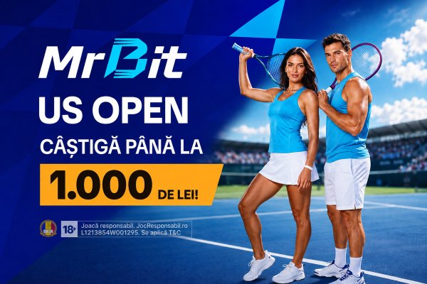 Cine va câștiga US Open 2026? Pronostic și 5.000 de lei în Pariuri Gratuite de la MrBit (P)