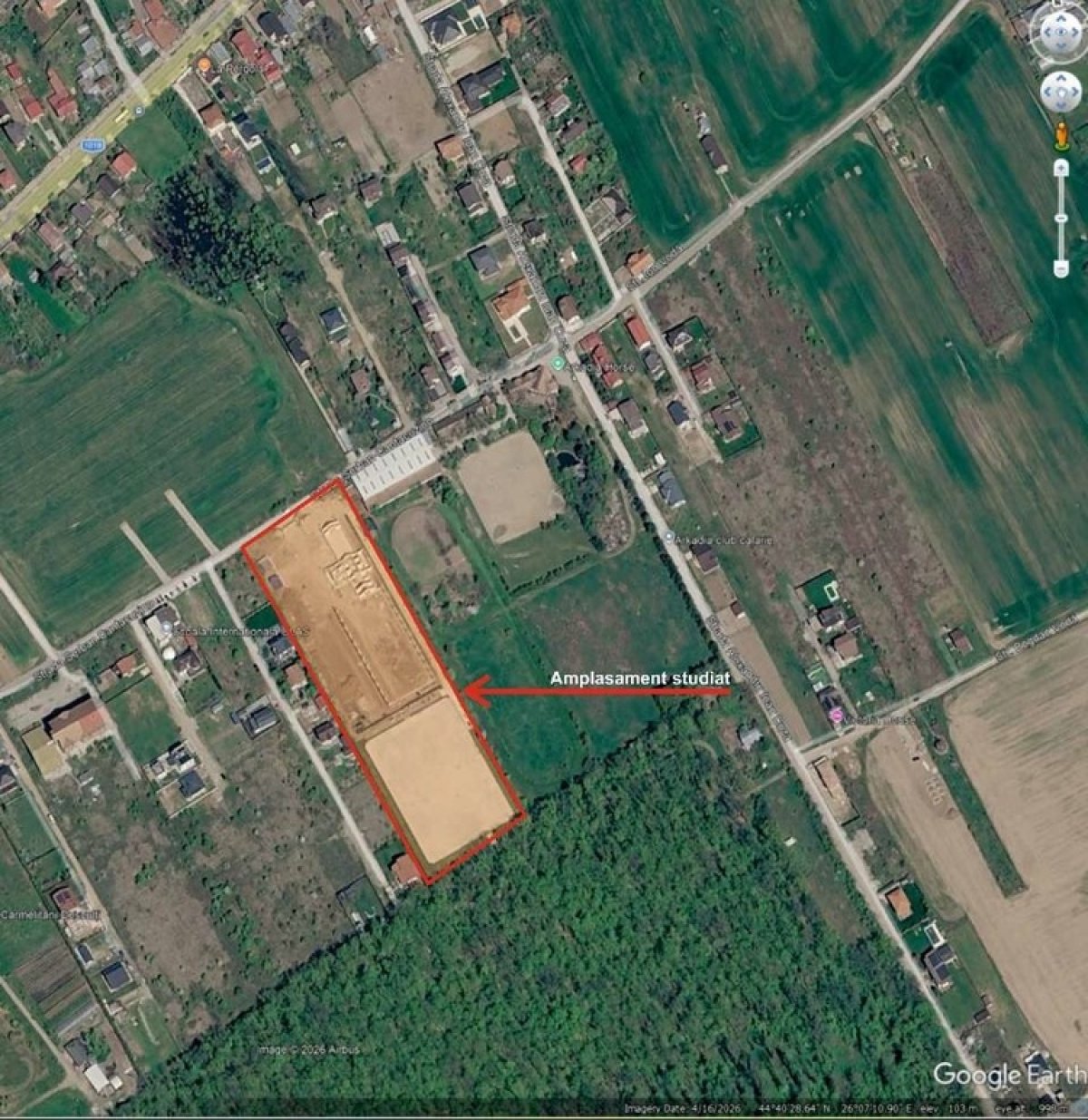 Terenul pe care George Copos va construi o bază de echitație