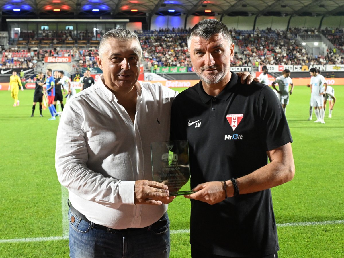 Meciul cu FCSB a fost al 100-lea pentru Mihalcea ca antrenor în SuperLiga