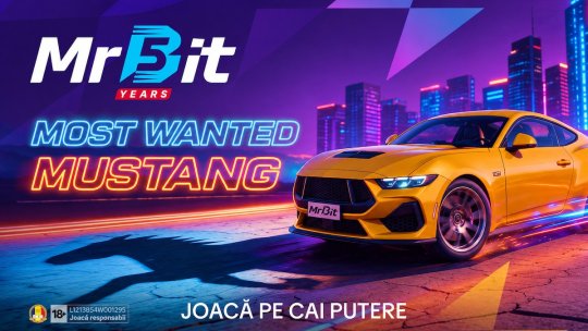 Aniversare la MrBit România: Ford Mustang, extrageri zilnice și surprize pentru jucători (P)