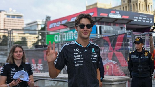 Russell, al cincilea pole din 2026. Antonelli a părăsit calificările din Baku după Q1