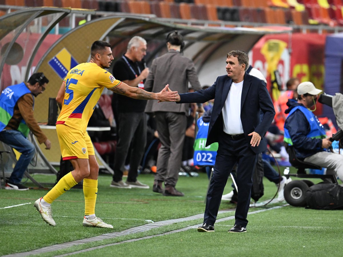 Andrei Burcă și selecționerul Gică Hagi