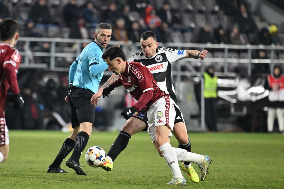 Rapid - U Cluj 1-0. Vulturar deschide scorul, dar se accidentează și este înlocuit. Joc pe contre