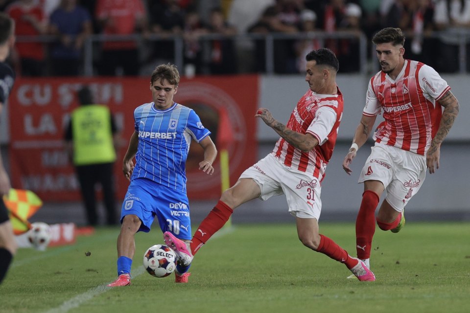 Dinamo - Universitatea Craiova 5-1. Campioana a fost umilită de rivală la București! Urmează returul cu Levski pentru olteni