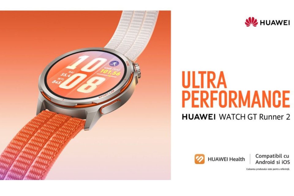 HUAWEI WATCH GT Runner 2. Tehnologie de ultimă oră într-un ceas conceput pentru alergători