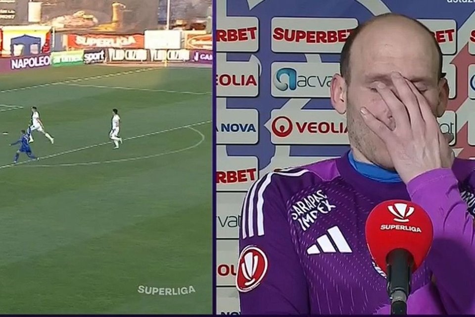 Denis Rusu, cu lacrimi în ochi la flash-interviu după greșeala de la Botoșani: ”Mi-e greu”