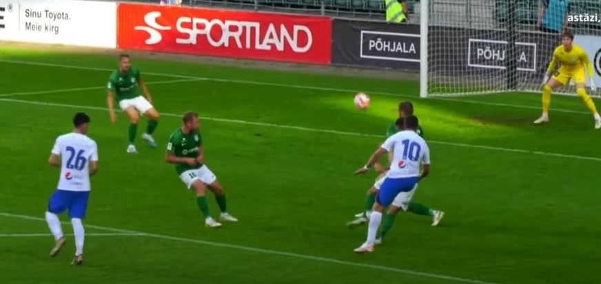 Constantin Budescu, gol superb pentru Farul Constanța la partida cu Flora Tallinn