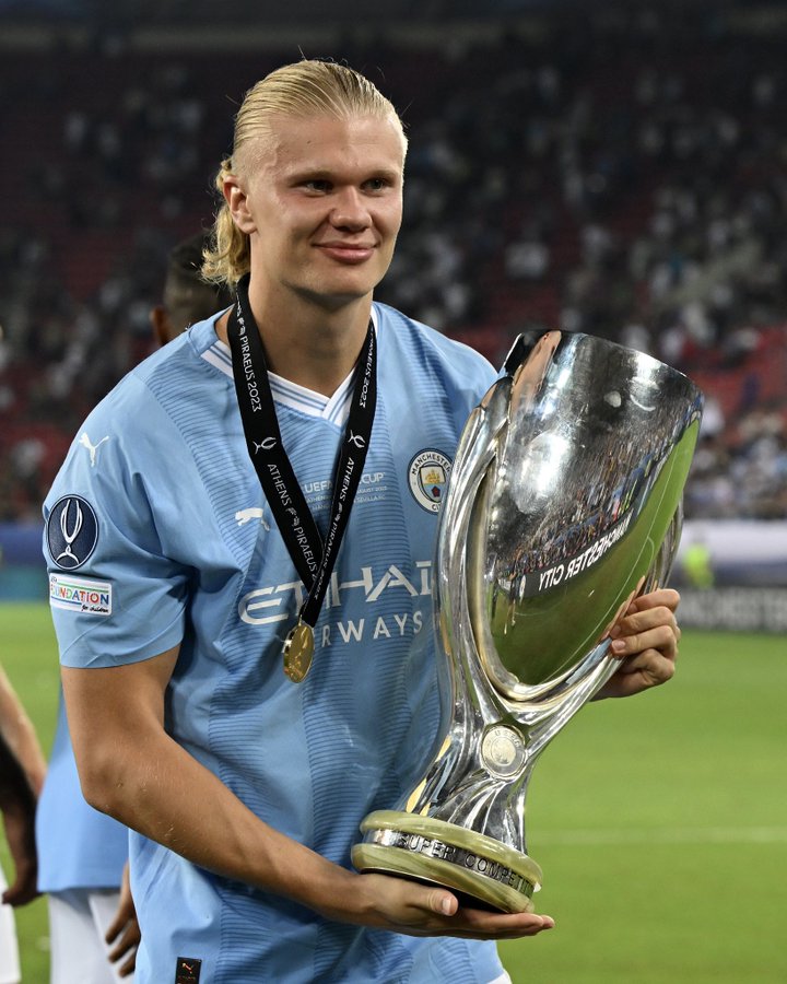 Erling Haaland, câștigător al Supercupei Europei, în 2023