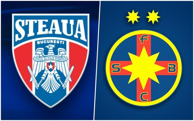 Logo-urile celor de la CSA Steaua și FCSB, echipe care se luptă în instanță pentru palmares și identitate