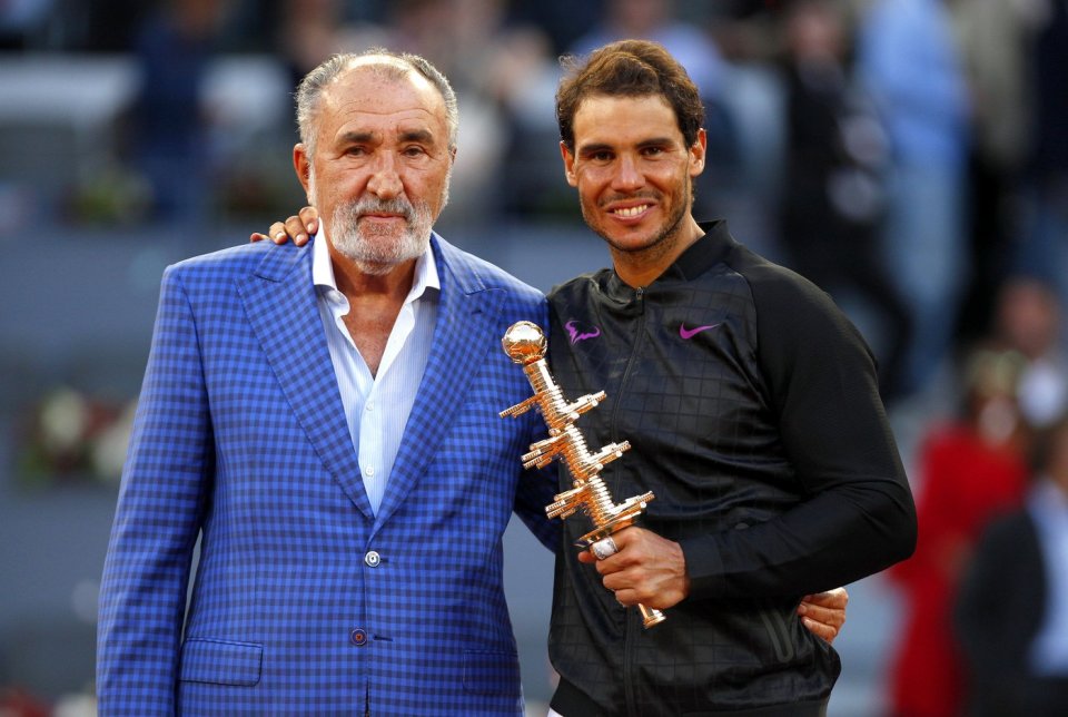 Ion Țiriac și Rafael Nadal la turneul Masters de la Madrid