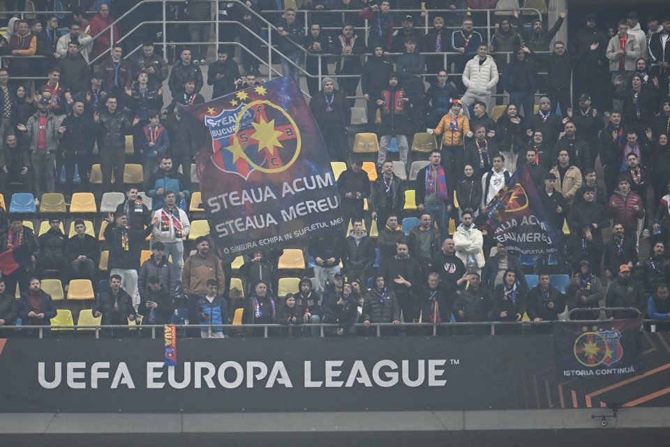 Imagine de la un meci de Europa League al celor de la FCSB